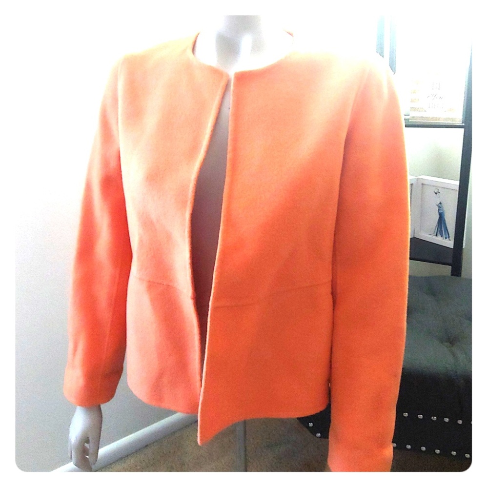 Eileen Fisher petite orange wool jacket